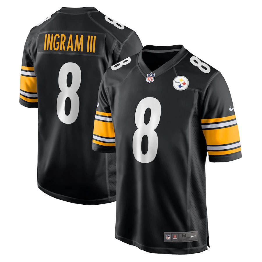 Men Pittsburgh Steelers #8 Melvin Ingram III Nike Black Game NFL Jersey